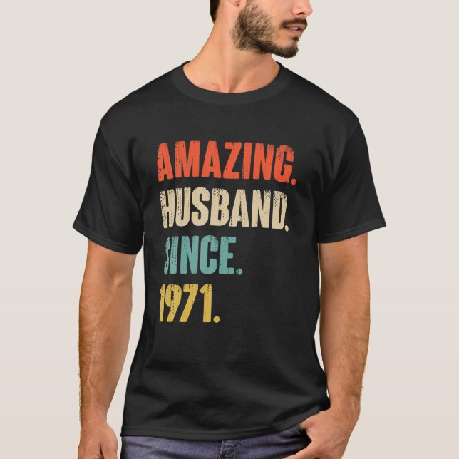 51 Wedding Aniversary Gift Him - Amazing Husband S T-Shirt (Front)