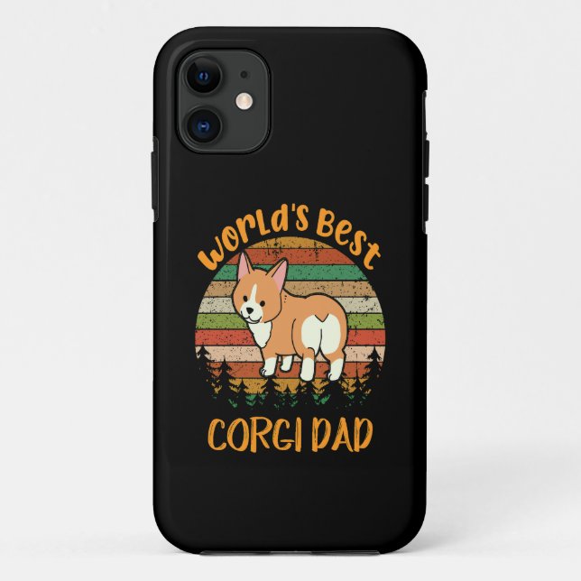 51 World's Best Corgi Dad Case-Mate iPhone Case (Back)