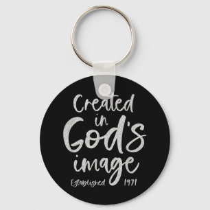 51 Year Old Christian: Jesus 1971 51st Birthday T- Key Ring