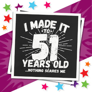 51 Year Old Sarcastic Meme Funny 51st Birthday Napkin