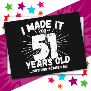 51 Year Old Sarcastic Meme Funny 51st Birthday Postcard