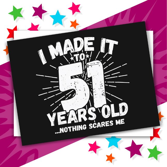 51 Year Old Sarcastic Meme Funny 51st Birthday Postcard (Creator Uploaded)