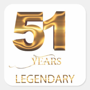 51 years legendary sticker