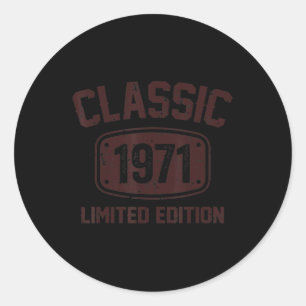 51 Years Old 1971 Limited Edition 51th Birthday Classic Round Sticker