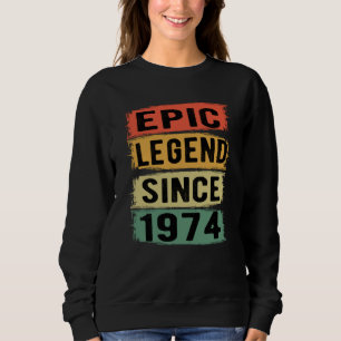 51 Years Old Bday 1974 Epic Legend 51st Birthday Sweatshirt