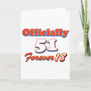 51 years old birthday designs card