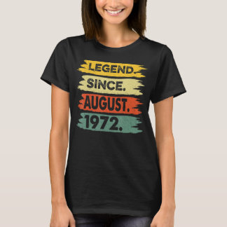 51 Years Old  Legend Since August 1972 51st Birthd T-Shirt