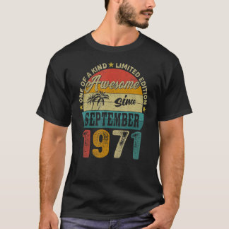51st Birthday 51 Years Old Awesome Since September T-Shirt