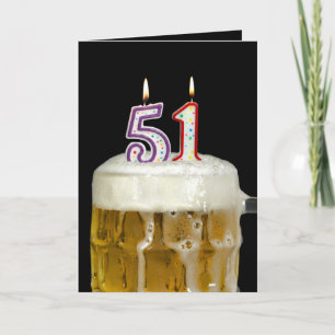 51st Birthday Beer Card