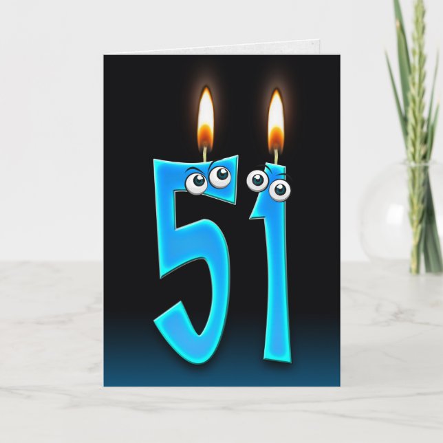 51st birthday candles card (Front)