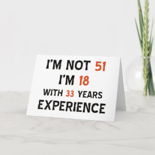 51st birthday designs card