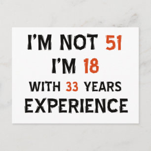 51st birthday designs postcard