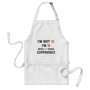 51st birthday designs standard apron