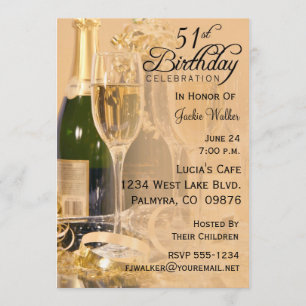 51st Birthday Party Invitation