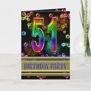 51st Birthday party Invitation
