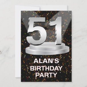 51st Birthday Party Invitation Add a Name