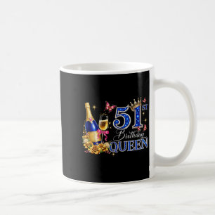 51st Birthday Queen 51 and Fabulous 51 Years Old Coffee Mug