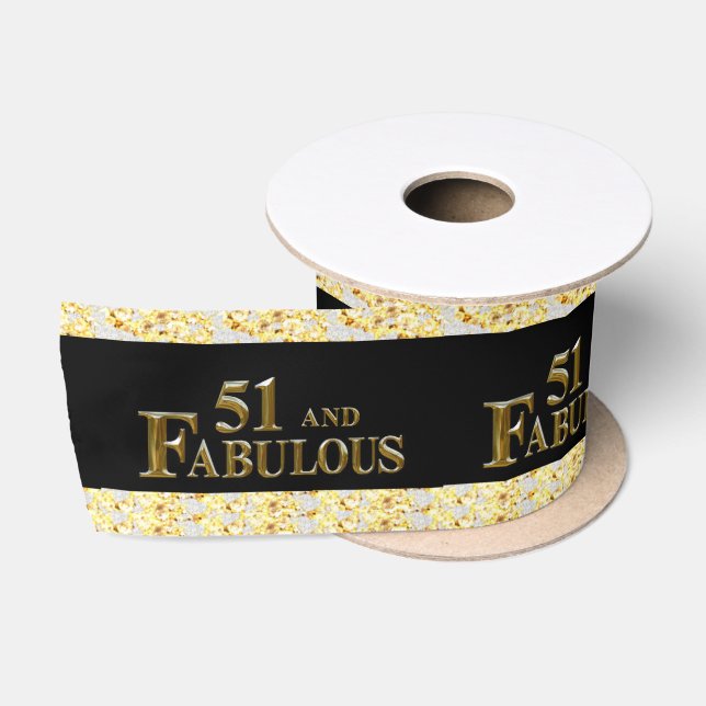 51st Birthday  Satin Ribbon (Spool)