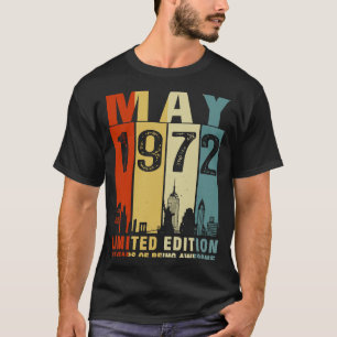 51st Birthday Vintage May 1972 51 Years Old T-Shirt