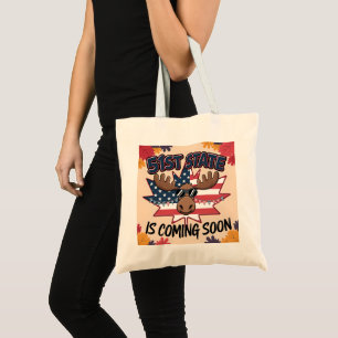 51st State Patriotic Moose Humour Fall Gift Tote Bag