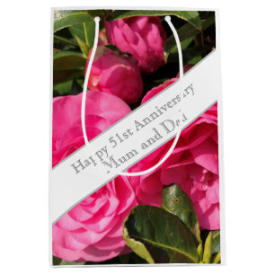 51st Wedding Anniversary  Medium Gift Bag