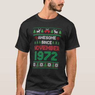 51th Birthday Christmas Awesome Since November T-Shirt