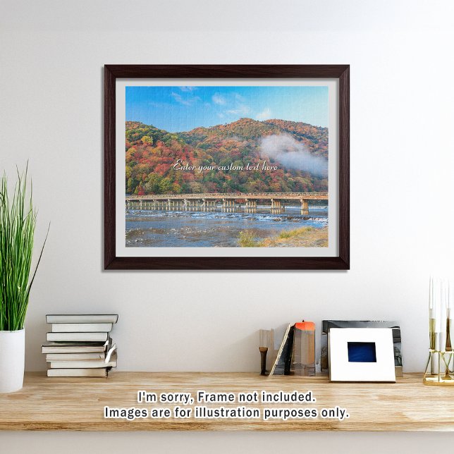 [520] Arashiyama – Morning Hues over Togetsukyo Jigsaw Puzzle (An image of a puzzle displayed in a bright and open room. // 明るく風通しの良い部屋を飾ったときののイメージ)