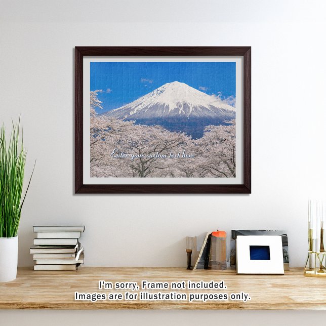 [520] Mt.Fuji – A White Peak Floating in Blossoms Jigsaw Puzzle (An image of a puzzle displayed in a bright and open room. // 明るく風通しの良い部屋を飾ったときののイメージ)