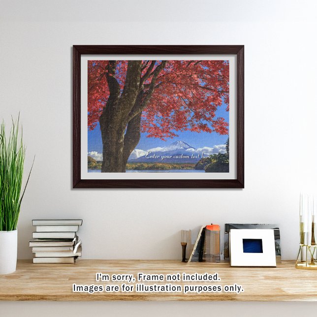 [520] Mt.Fuji – Crimson Leaves and a Snowy Crown Jigsaw Puzzle (An image of a puzzle displayed in a bright and open room. // 明るく風通しの良い部屋を飾ったときののイメージ)