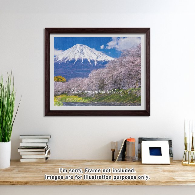 [520] Mt.Fuji – Morning Light on the Cherry Path Jigsaw Puzzle (An image of a puzzle displayed in a bright and open room. // 明るく風通しの良い部屋を飾ったときののイメージ)