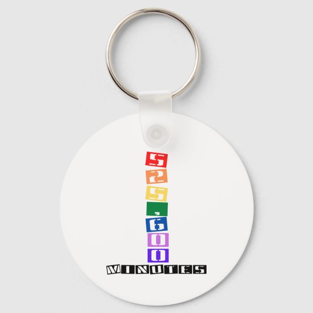 525,600 Minutes  Key Ring (Front)
