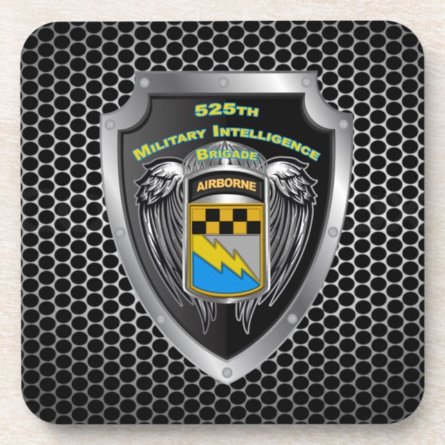 525 Military Intelligence Brigade “Airborne” Coaster (Front)
