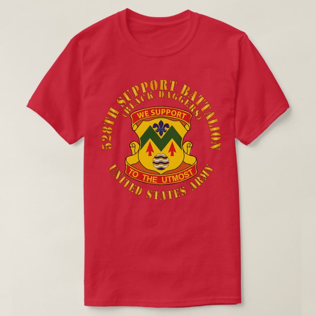 528th Support Battalion DUI Black Daggers X T-Shirt (Design Front)