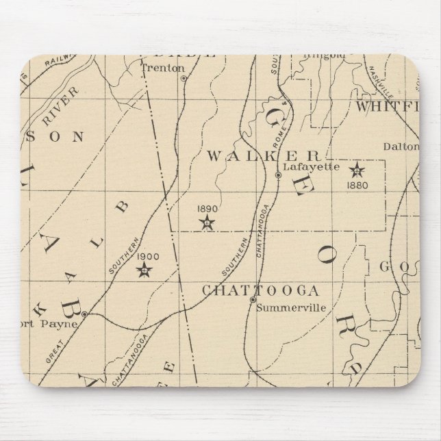 52 Centre Negro population 1880-1900 Mouse Mat (Front)