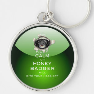 [52] Keep Calm or Honey Badger… Key Ring