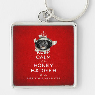 [52] Keep Calm or Honey Badger… Key Ring