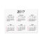 52 Week 2017 White Calendar by Janz Business Cards