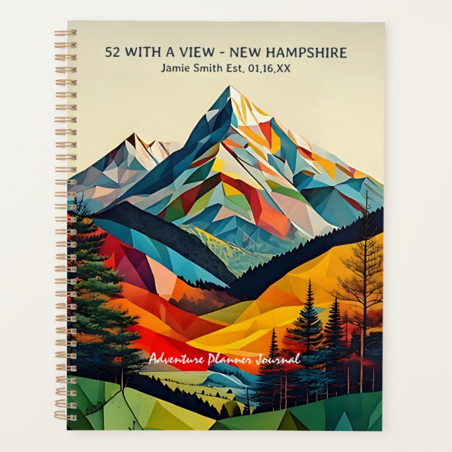 52 With A View New Hampshire Mountain Peaks Summit Planner (Front)