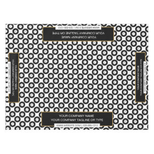 52"X70" Trade Show Tablecloth Logo Black and White