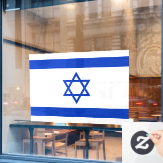 52" x 37.56" Israel Flag Window Cling 