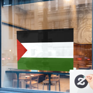 52" x 37.56" Palestine Flag Window Cling 