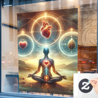 52" x 72" Yoga  Window Cling