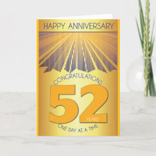 52 Year 12 Step Recovery Anniversary   Customized Card