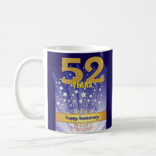 52 Year CUSTOM Recovery Anniversary Bold Numeral Coffee Mug