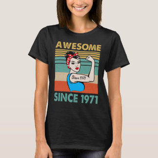 52 Year Old Awesome Since 1971 52nd Birthday T-Shirt