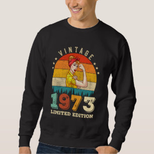 52 Year Old Bday 1973 Vintage 52nd Birthday Women Sweatshirt