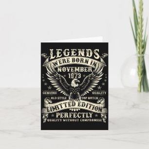 52 Year Old Bday For Men 52nd Birthday November 19 Card