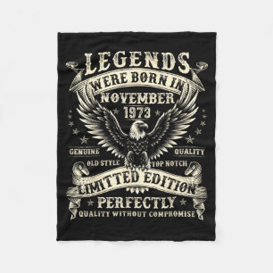 52 Year Old Bday For Men 52nd Birthday November 19 Fleece Blanket