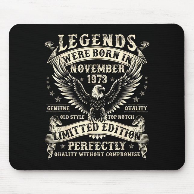 52 Year Old Bday For Men 52nd Birthday November 19 Mouse Mat (Front)