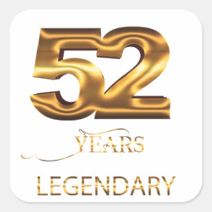 52 years legendary sticker
